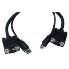 2-in-1 USB and VGA KVM Switch Cable 1.5 Metres