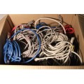 Job Lot 50x RJ45 Cat 5 Ethernet Network Cables (1 Metre - 10 Metres Approx.)