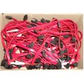 Job Lot 85x Various Length Red Right Angled SATA Cables