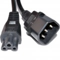Job Lot 16x IEC Plug C14 to Cloverleaf Plug C5 Converter Adapter Power Cable