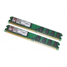 Kingston 2GB (2 x 1Gb) KVR800D2N6/1G DDR2 PC2-6400 800Mhz Low Profile Memory