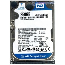 Western Digital WD2500BEVT - 00A23T0 250Gb 2.5" Internal SATA Hard Drive