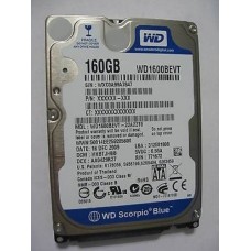 Western Digital WD1600BEVT - 22A23T0 160Gb 2.5" Laptop Internal SATA Hard Drive