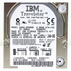 IBM Travelstar DARA-206000 6.00GB 2.5" Laptop IDE PATA Hard Drive