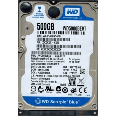 Western Digital WD5000BEVT - 24A0RT0 500Gb 2.5" Laptop SATA Hard Drive