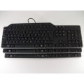 Job Lot 3x Dell KB522p 0W9H62 Black USB Keyboards